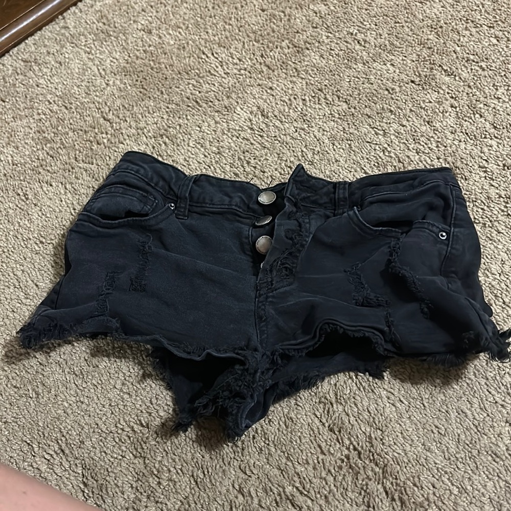 Black Low rise shorts